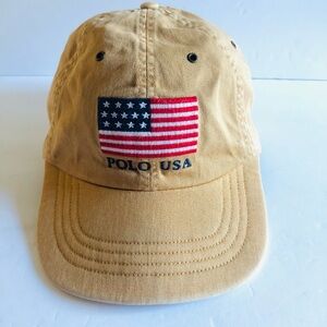 Vintage Polo Ralph Lauren USA Flag Hat